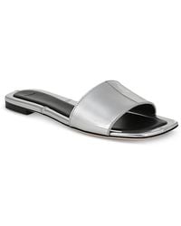 Vince - Valeria Leather Slide Sandals - Lyst