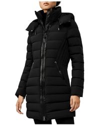 Mackage Farren Stretch Lightweight Down Coat With Removable Hood In Black - Women