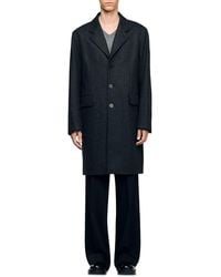 Sandro - New Heather Wool Blend Broadcloth Coat - Lyst