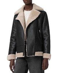 AllSaints - Sola Shearling Jacket - Lyst