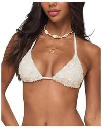Edikted - Grace Sequin Triangle Bikini Top - Lyst
