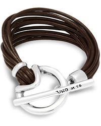 Uno De 50 Meeting Point Leather Bracelet - Metallic