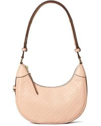 Tory Burch - T Monogram Leather Crescent Bag - Lyst