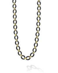 Lagos - 18K Matte Ceramic Oval Link Necklace - Lyst