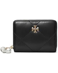 Tory Burch - Kira Diamond Quilt Leather Zip Wallet - Lyst