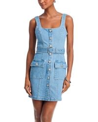 L'Agence - Midy Button Front Tank Dress - Lyst
