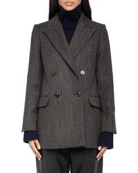 Zadig & Voltaire - Miew Chevron Wool Blend Coat - Lyst