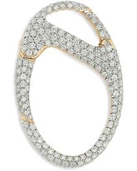 WALTERS FAITH - 18K Rose Diamond Pave Charm Holder Pendant - Lyst