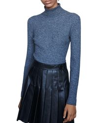 Maje Maud Ribbed Jumper - Gray