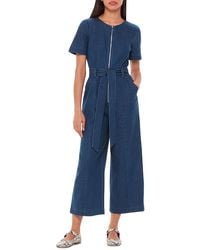 Whistles - Short Sleeve Jumpsuit - Lyst