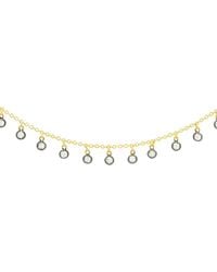 Freida Rothman Bezel Charm Necklace In 14k Gold - Plated & Rhodium - Plated Sterling Silver - Metallic