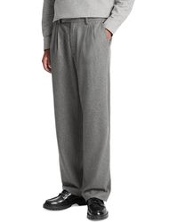 Vince - Wool Blend Double Pleated Trousers - Lyst