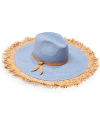 Aqua Brand Womens Straw Fedora Hat Black Stripy