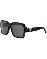 Celine - Triomphe Square Sunglasses, 60Mm - Lyst