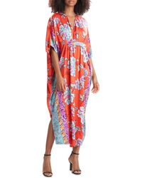 natori zip front caftan robe