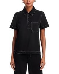 Rag & Bone - Irina Contrast Stitch Polo Top - Lyst