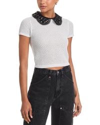 Alice + Olivia - Ciara Short Sleeve Sweater - Lyst