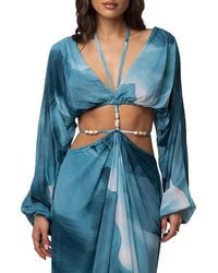 JLUXLABEL - Selene Draped Top - Lyst
