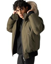 Moose Knuckles - Original Ballistic Shearling Trimmed Down Bomber Jacket - Lyst
