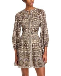 Veronica Beard - Kumar Linen Silk Printed Shirt Dress - Lyst