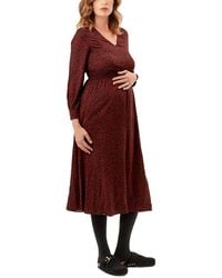 Nom Maternity - Leila Floral Print Maternity Nursing Dress - Lyst
