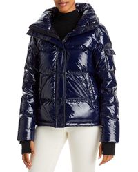 Faux Leather Puffer Jacket 
