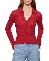 Sanctuary - Juno Textured Button Front Top - Lyst