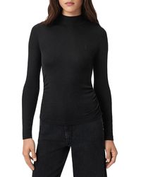 AllSaints - Rina Long Sleeved Roll Neck Top - Lyst