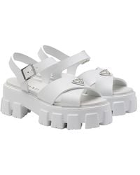 Prada - Monolith Rubber Sandals - Lyst