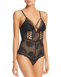 Thistle & Spire Bowery Lace - Up Bodysuit - Black