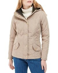 Barbour - Millfire Hooded Quilted Coat - Lyst