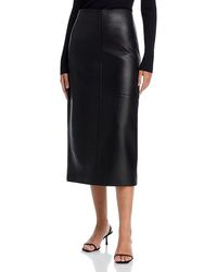 A.L.C. - A. L.C. Marta Leather Midi Skirt - Lyst