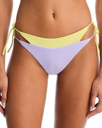 Aqua - Double Tie String Bikini Bottom - Lyst