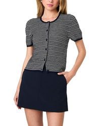 French Connection - Zigzag Stripe Knit Cardigan - Lyst