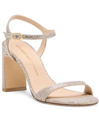 Stuart Weitzman - Babette 85 Shimmering High Heel Sandals - Lyst