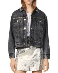sandro black denim jacket