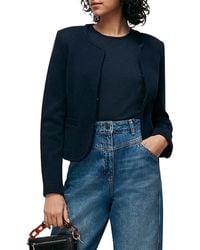 Whistles - Collarless Jersey Jacket - Lyst