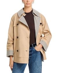 Rails - Lucien Plaid Trim Double Breasted Jacket - Lyst