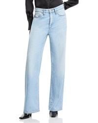 Rag & Bone - Logan Featherweight Mid Rise Wide Leg Jeans - Lyst