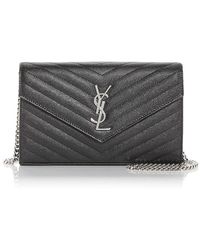 Saint Laurent - Classic Cassandre Chain Wallet - Lyst