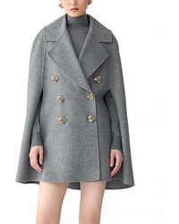 Carolina Herrera - Double Breasted Cape Coat - Lyst