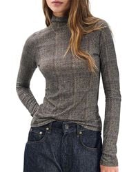 Rag & Bone - Shaw Paneled Long Sleeve Turtleneck Top - Lyst