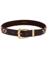 Veronica Beard - Beaded Arch Leather Belt - Lyst
