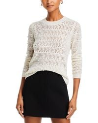 Aqua - Cashmere Embellished Crewneck Sweater - Lyst