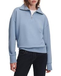 Rag & Bone - The Everyday Terry Cotton Half Zip Sweatshirt - Lyst