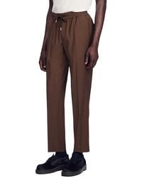 Sandro - New Alpha Classic Fit Wool Blend Drawstring Pants - Lyst