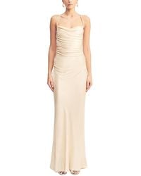 Shona Joy La Lune Lace Up Back Maxi Dress in Green