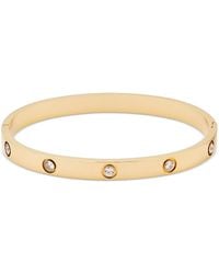 Aqua - Crystal Bangle Bracelet - Lyst