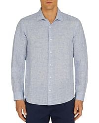 Orlebar Brown - Giles Linen Textured Tailored Fit Button Down Shirt - Lyst