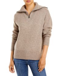 C By Bloomingdale's Half - Zip Cashmere Sweater - Multicolor